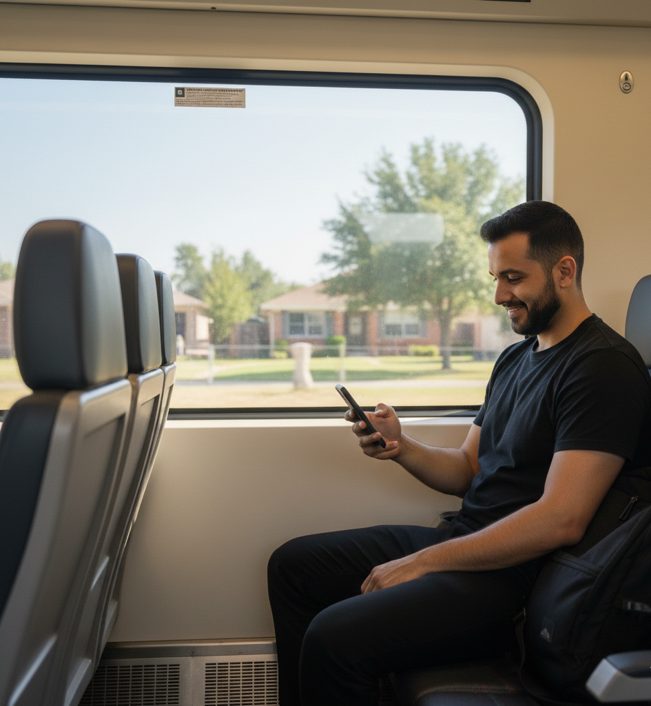 Regresar a casa en tren
