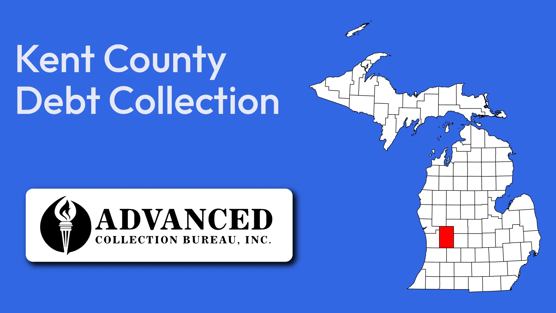 Map of Michigan highlighting Kent County
