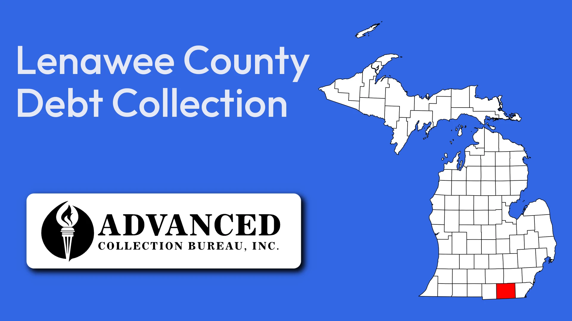Map of Michigan highlighting Lenawee County