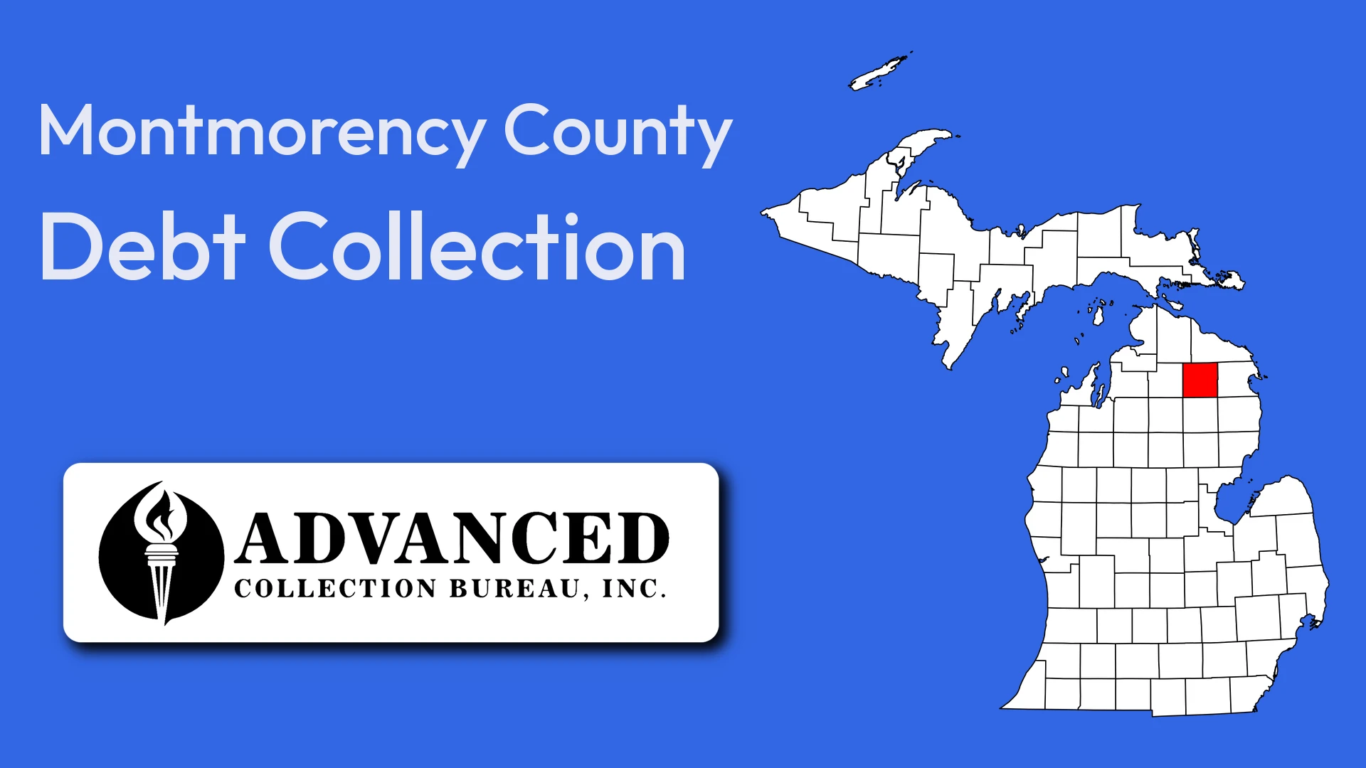 Map of Michigan highlighting Montmorency County