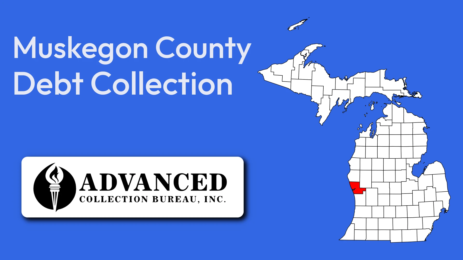 Map of Michigan highlighting Muskegon County