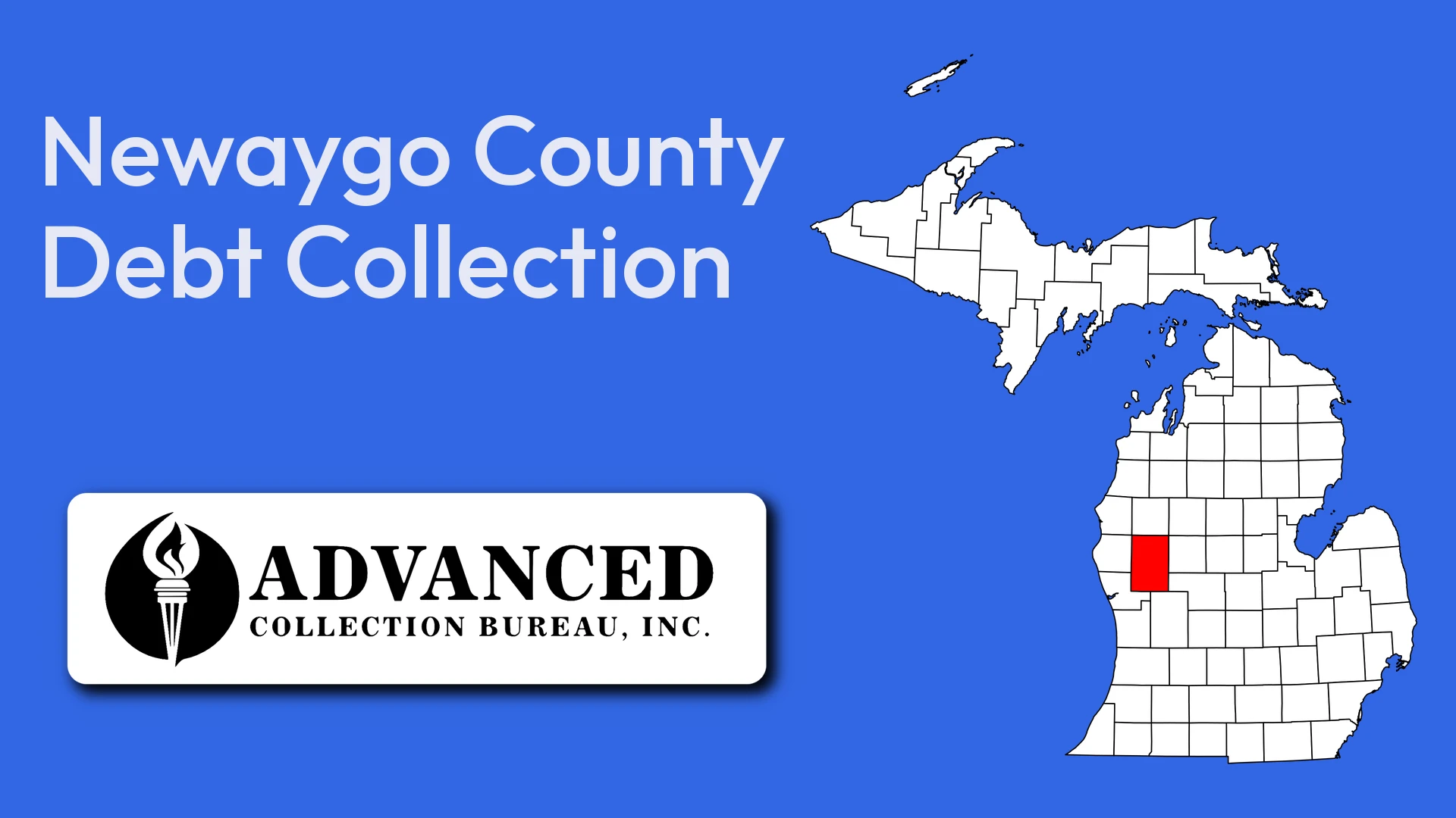 Map of Michigan highlighting Newaygo County