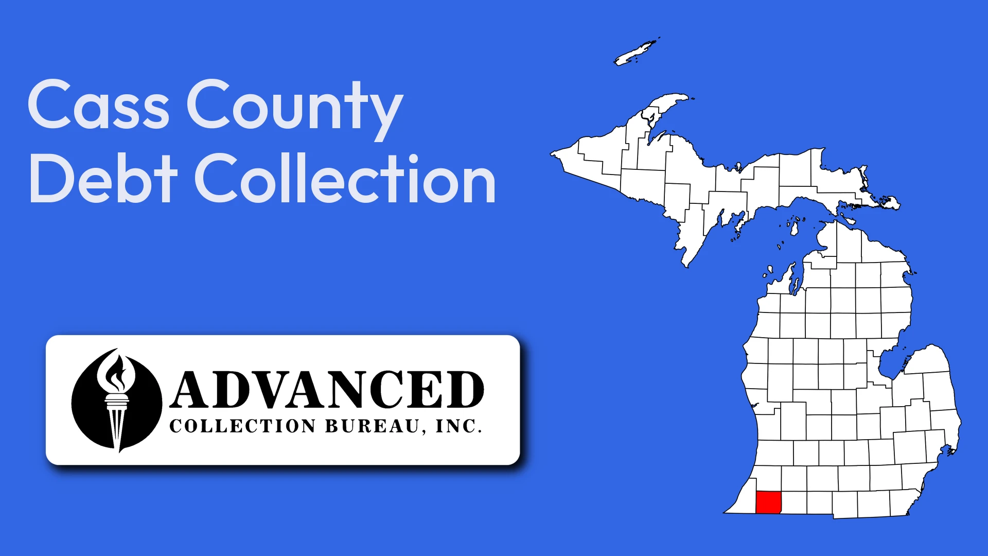 Map of Michigan highlighting Cass County