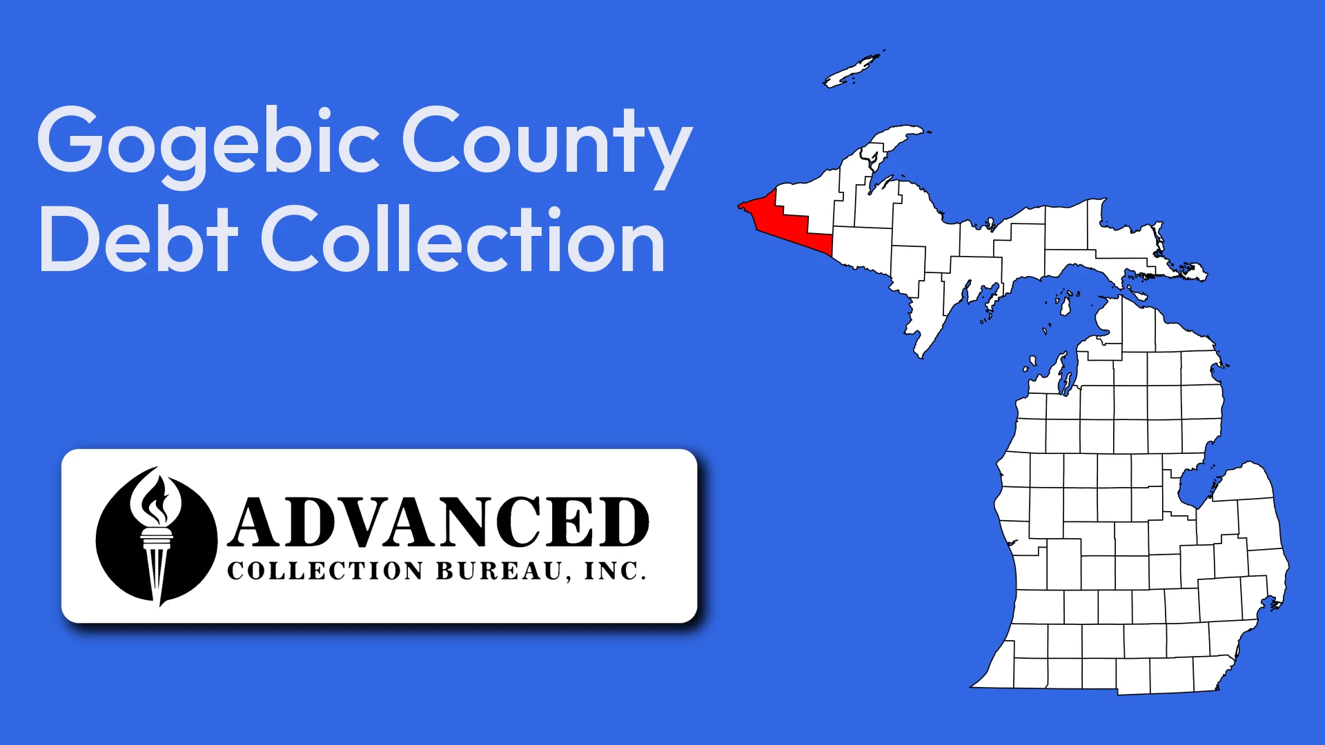 Map of Michigan highlighting Gogebic County