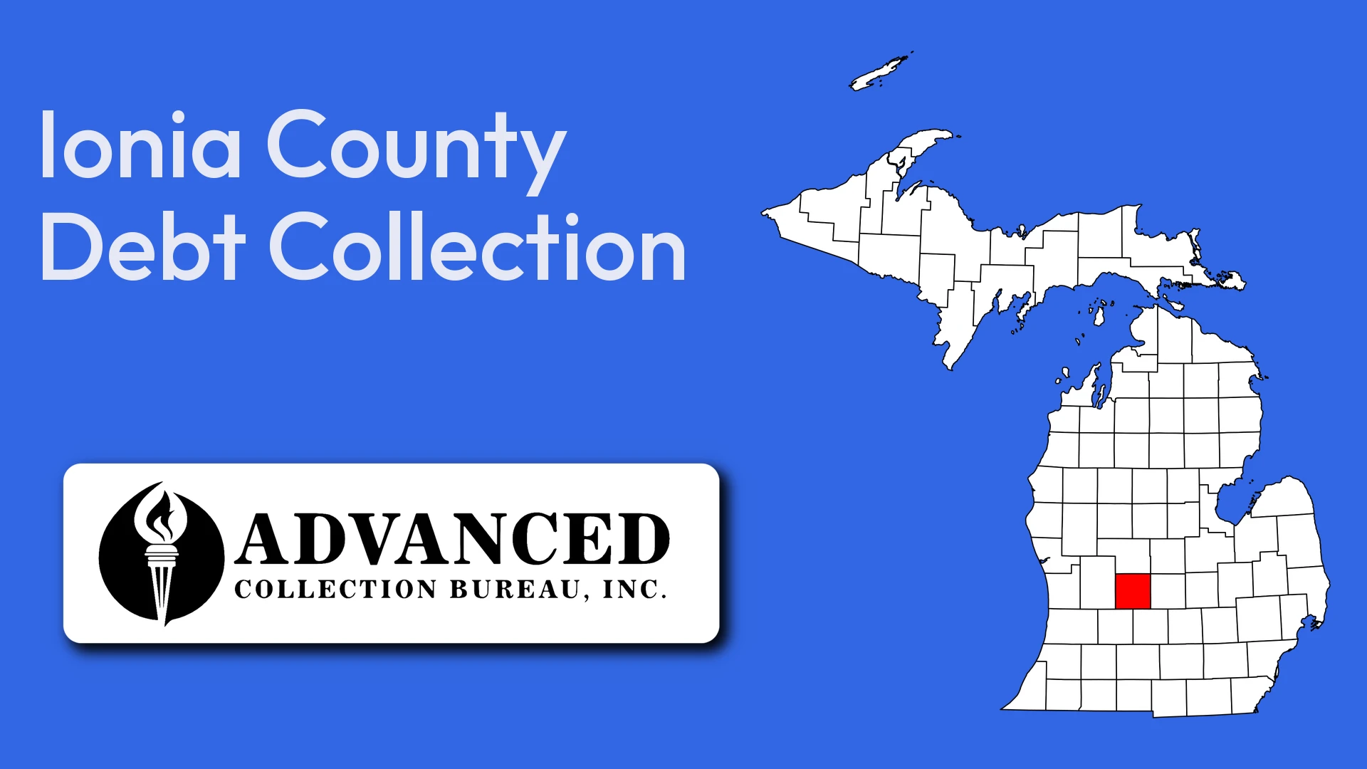 Map of Michigan highlighting Ionia County