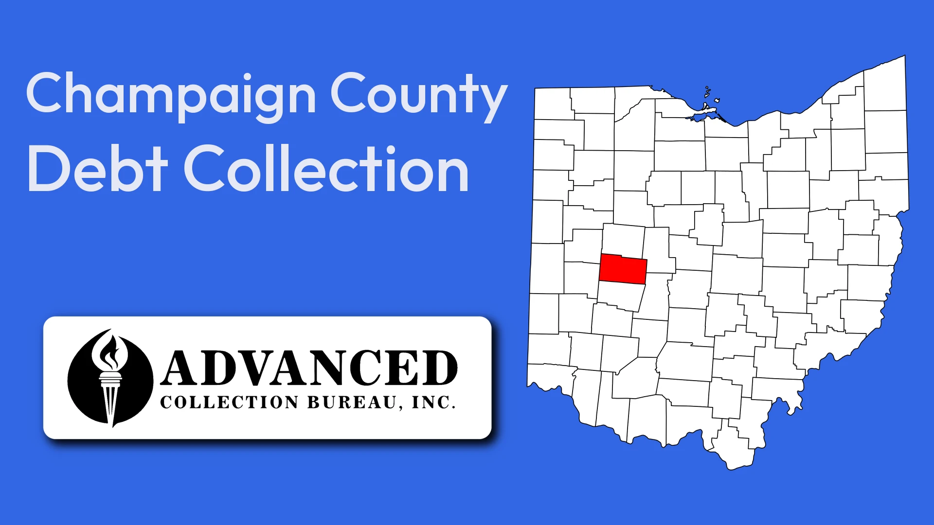 Map of Ohio highlighting Champaign County