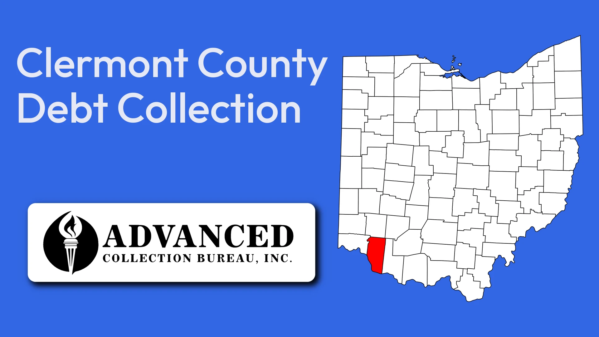 Map of Ohio highlighting Clermont County