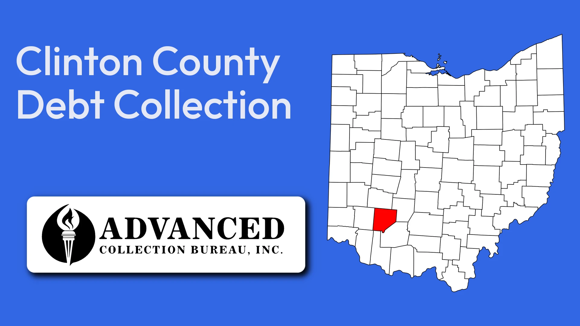 Map of Ohio highlighting Clinton County