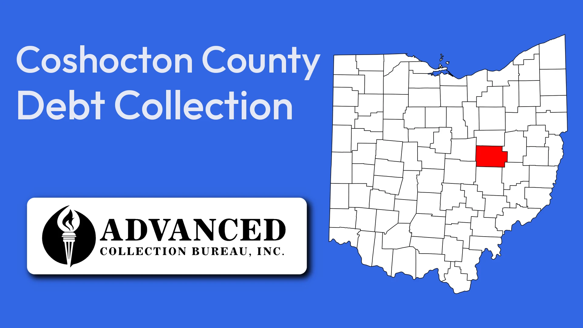 Map of Ohio highlighting Coshocton County