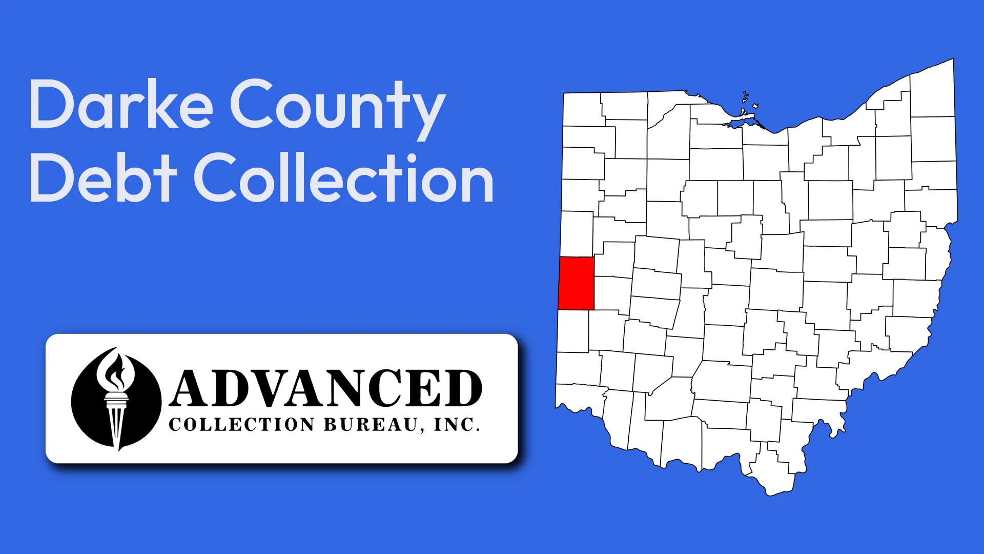 Map of Ohio highlighting Darke County