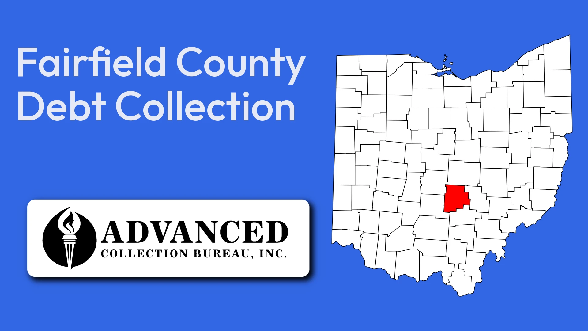 Map of Ohio highlighting Fairfield County