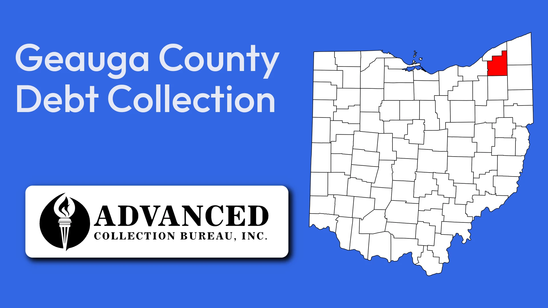 Map of Ohio highlighting Geauga County