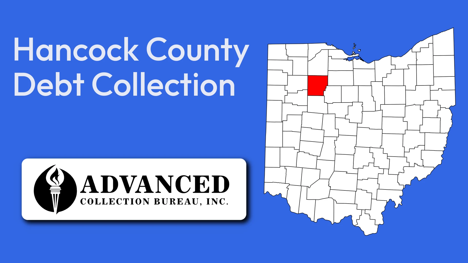 Map of Ohio highlighting Hancock County