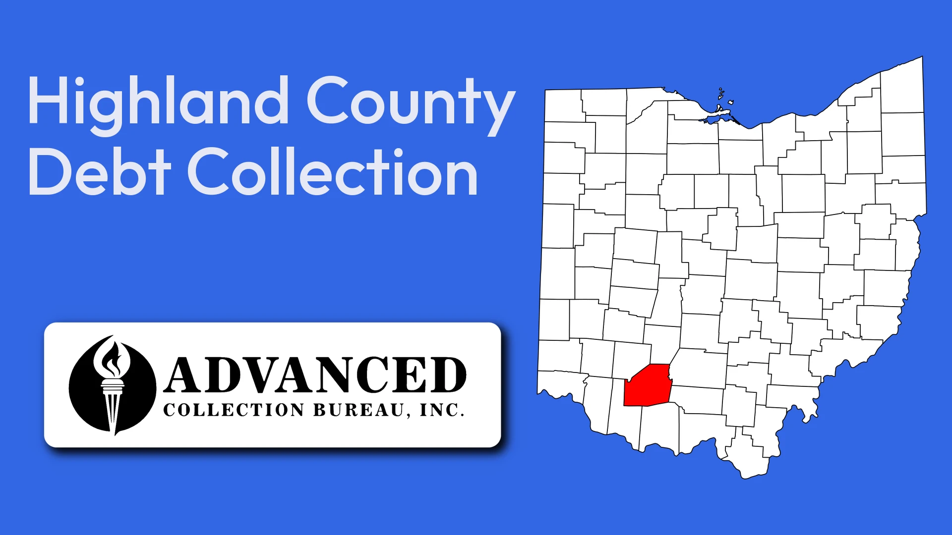 Map of Ohio highlighting Highland County
