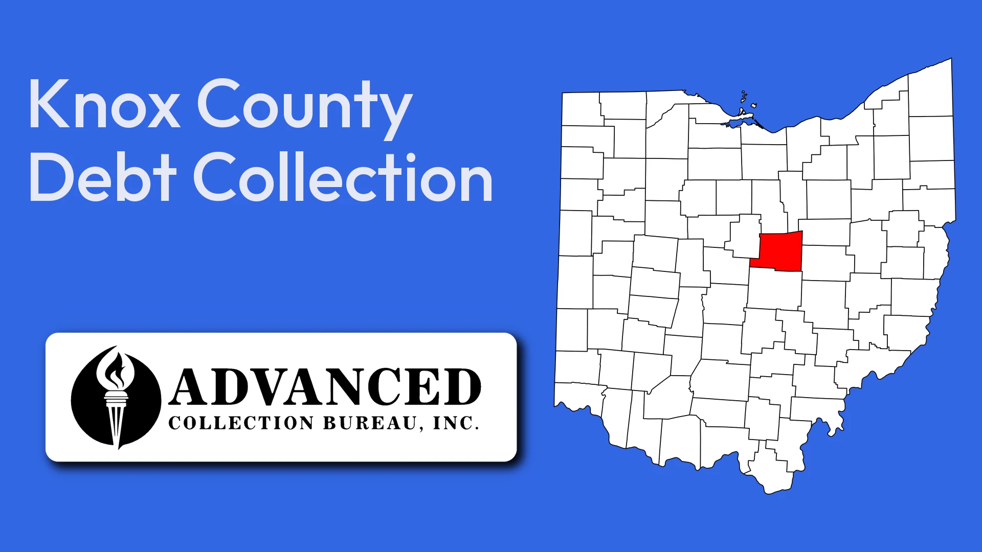 Map of Ohio highlighting Knox County