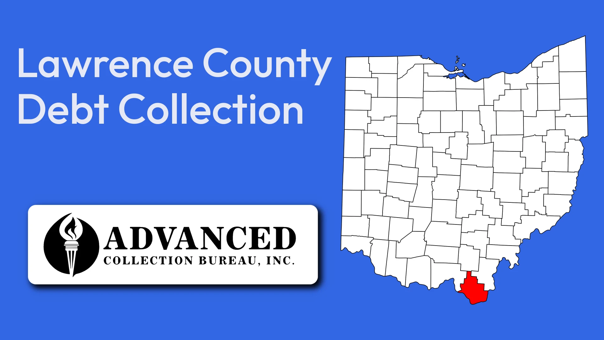 Map of Ohio highlighting Lawrence County