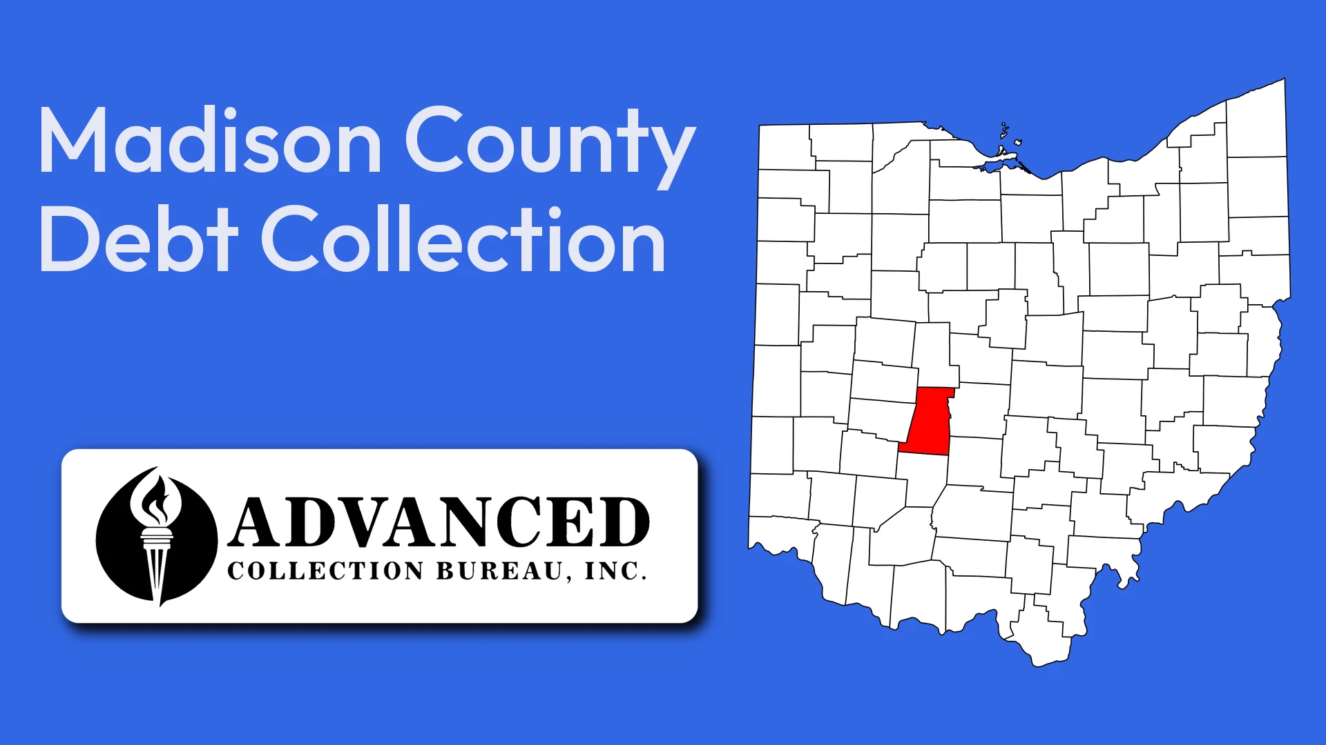 Map of Ohio highlighting Madison County