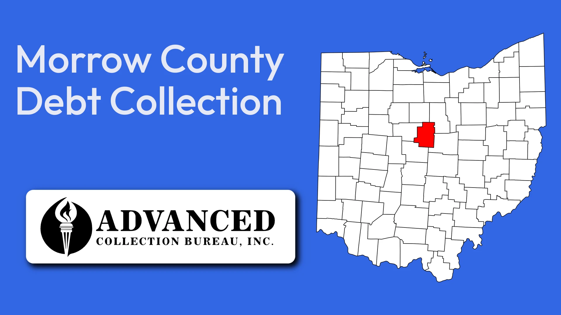 Map of Ohio highlighting Morrow County