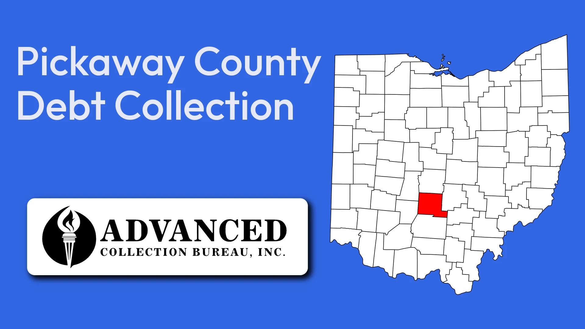 Map of Ohio highlighting Pickaway County
