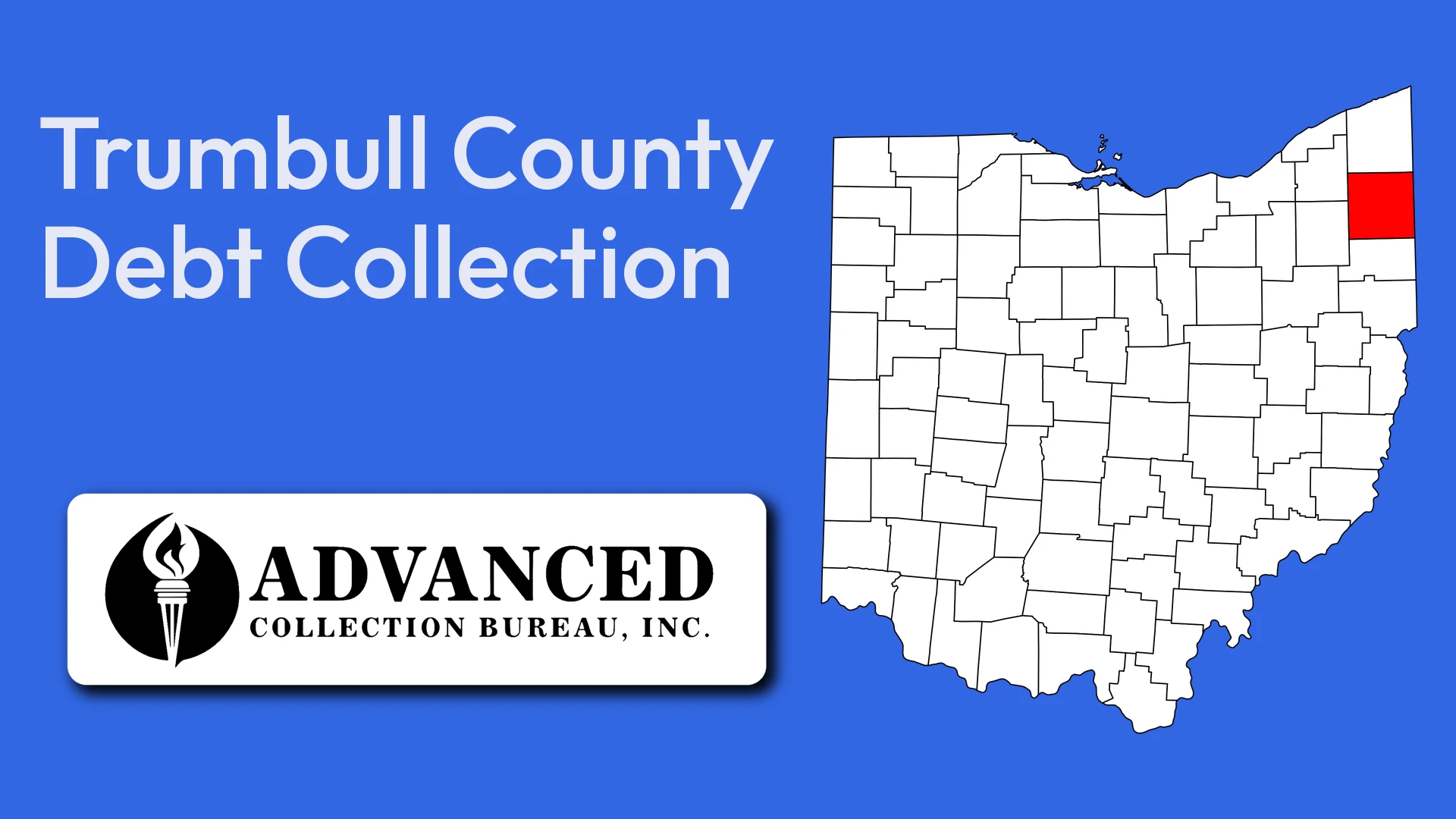 Map of Ohio highlighting Trumbull County