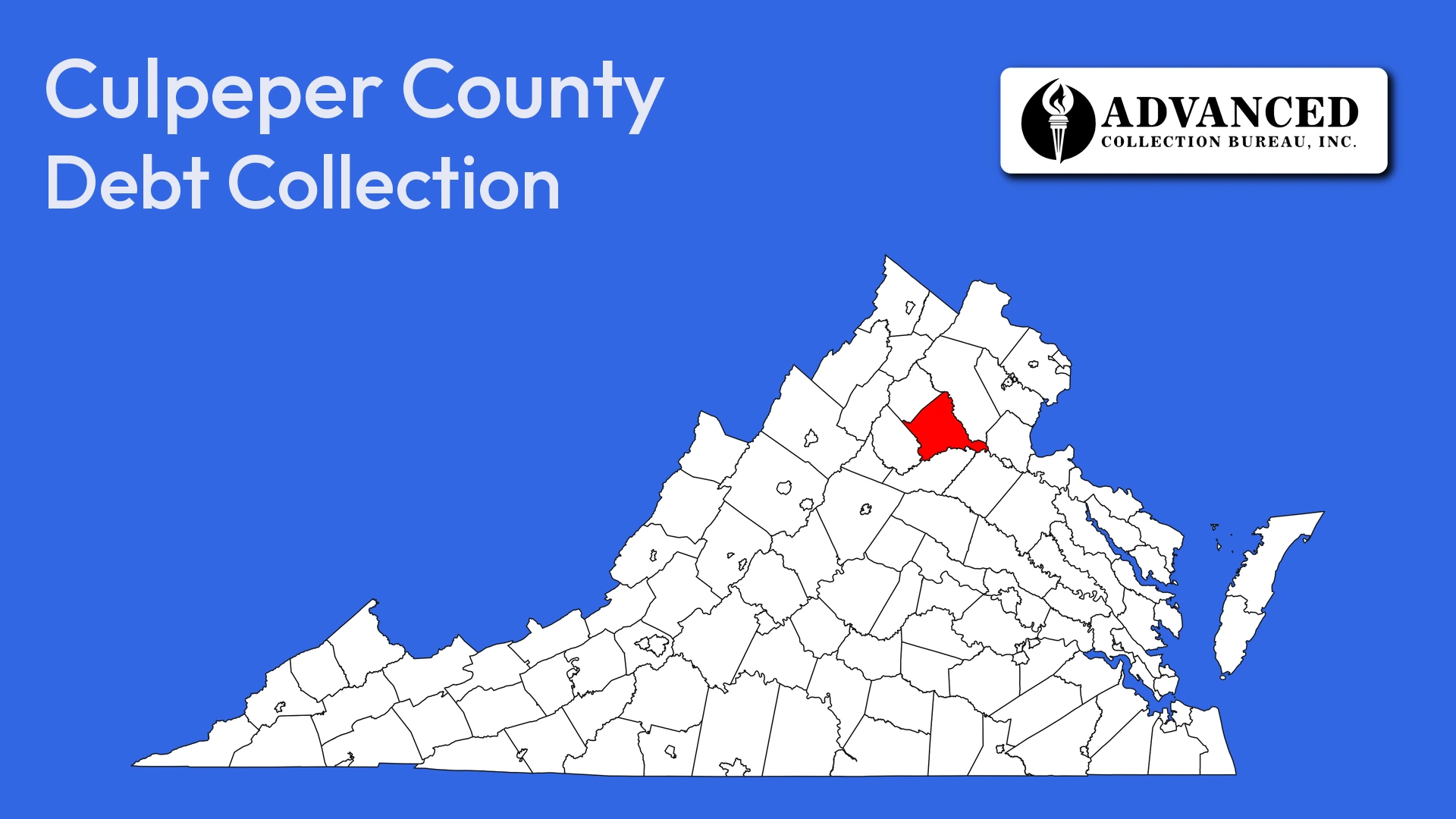 Map of Virginia highlighting Culpeper County
