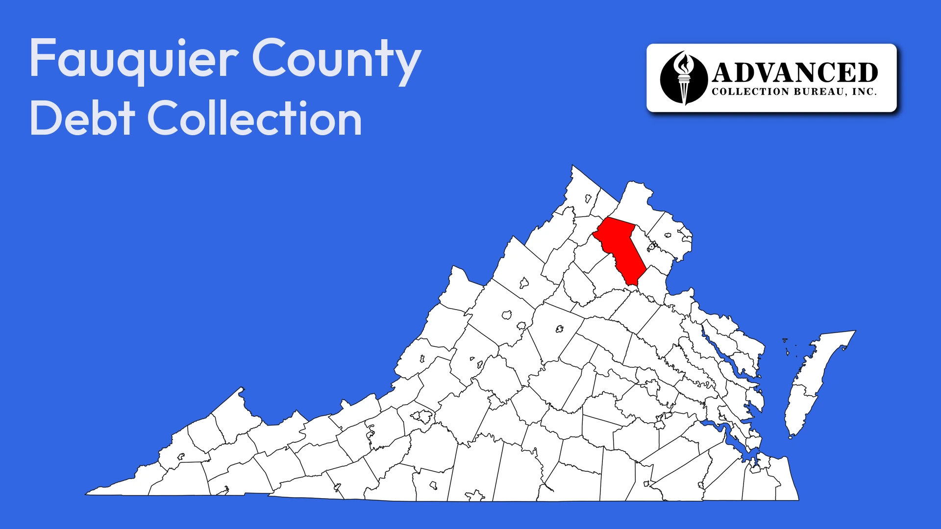Map of Virginia highlighting Fauquier County