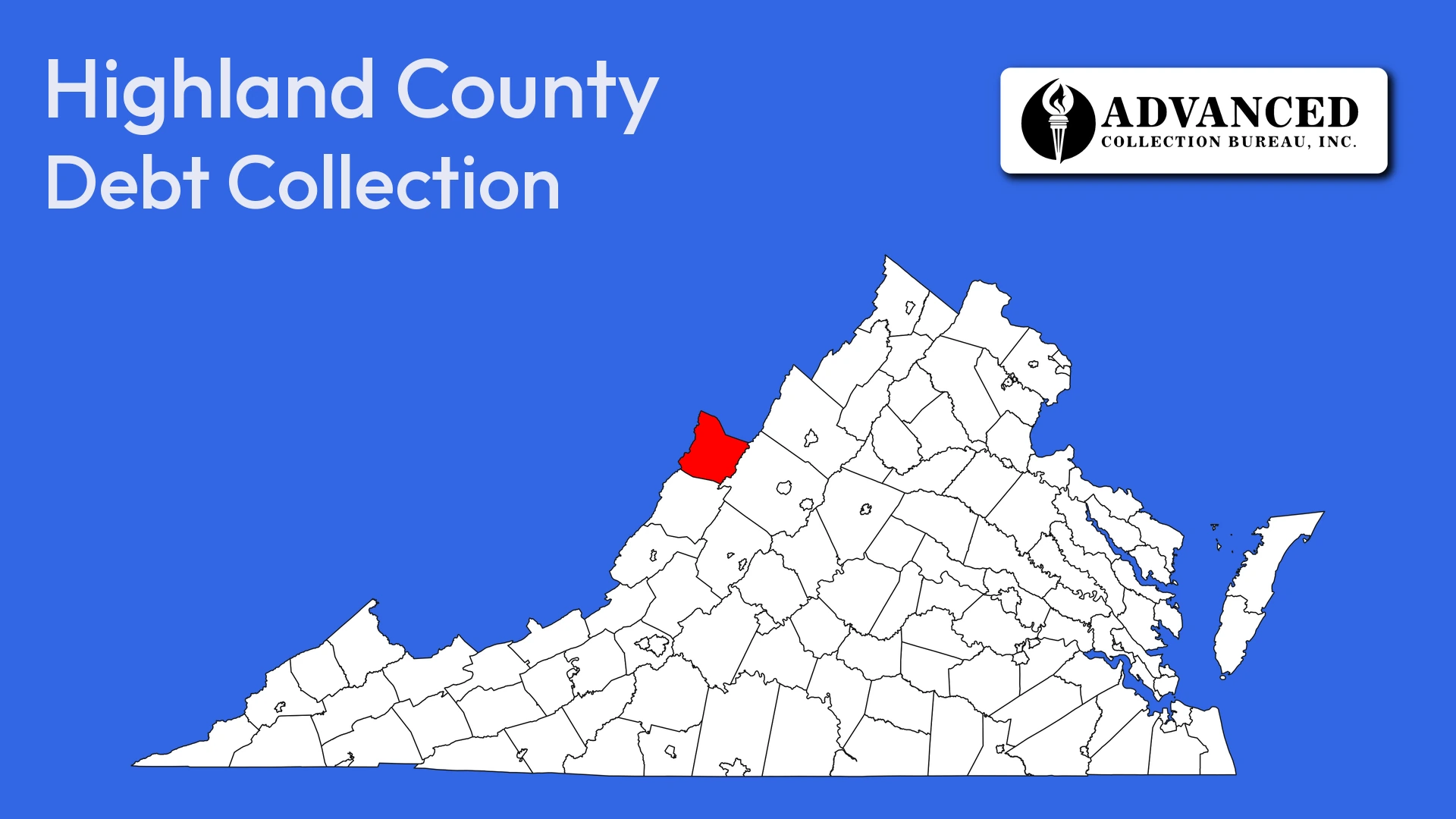 Map of Virginia highlighting Highland County