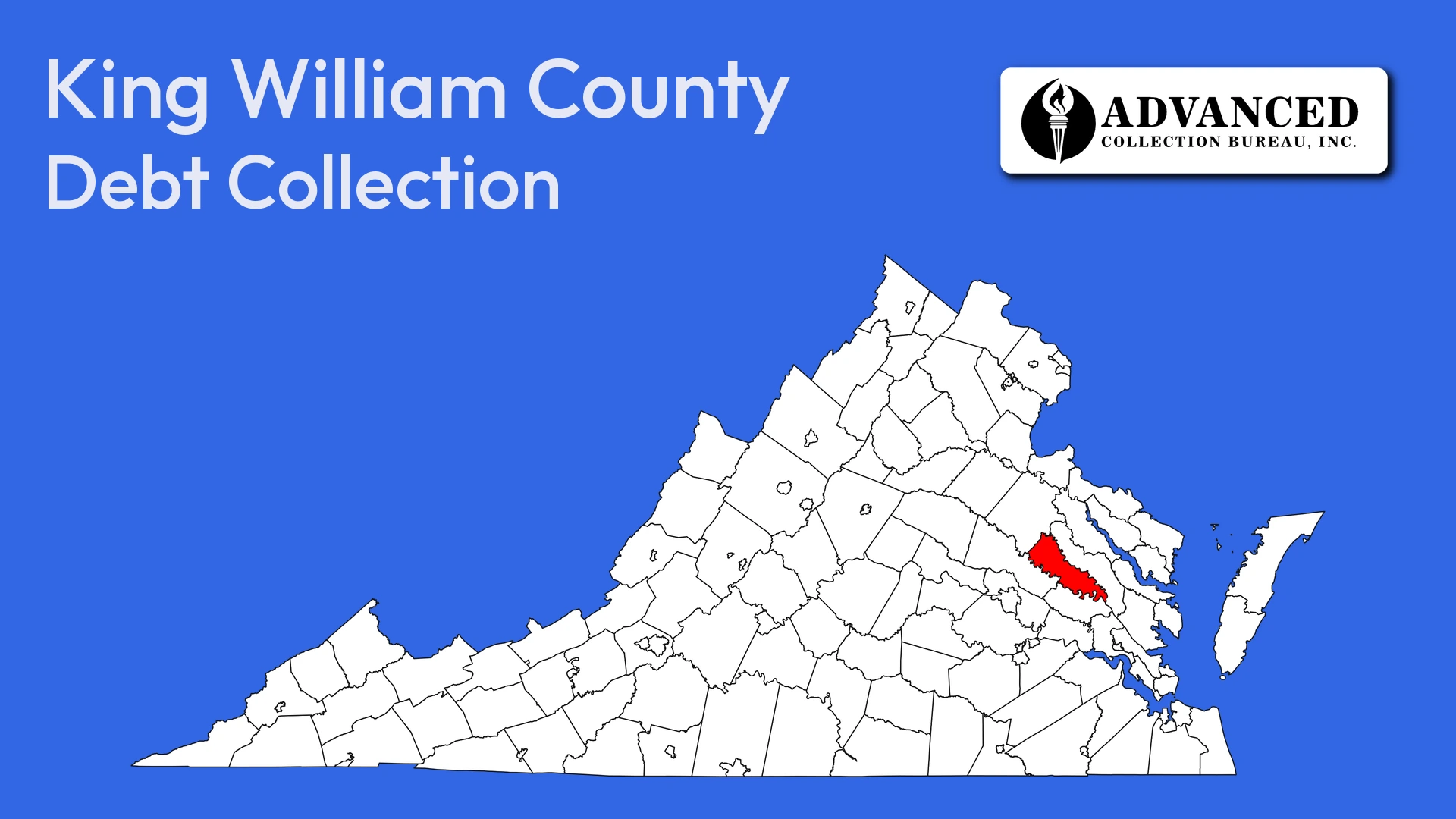 Map of Virginia highlighting King William County