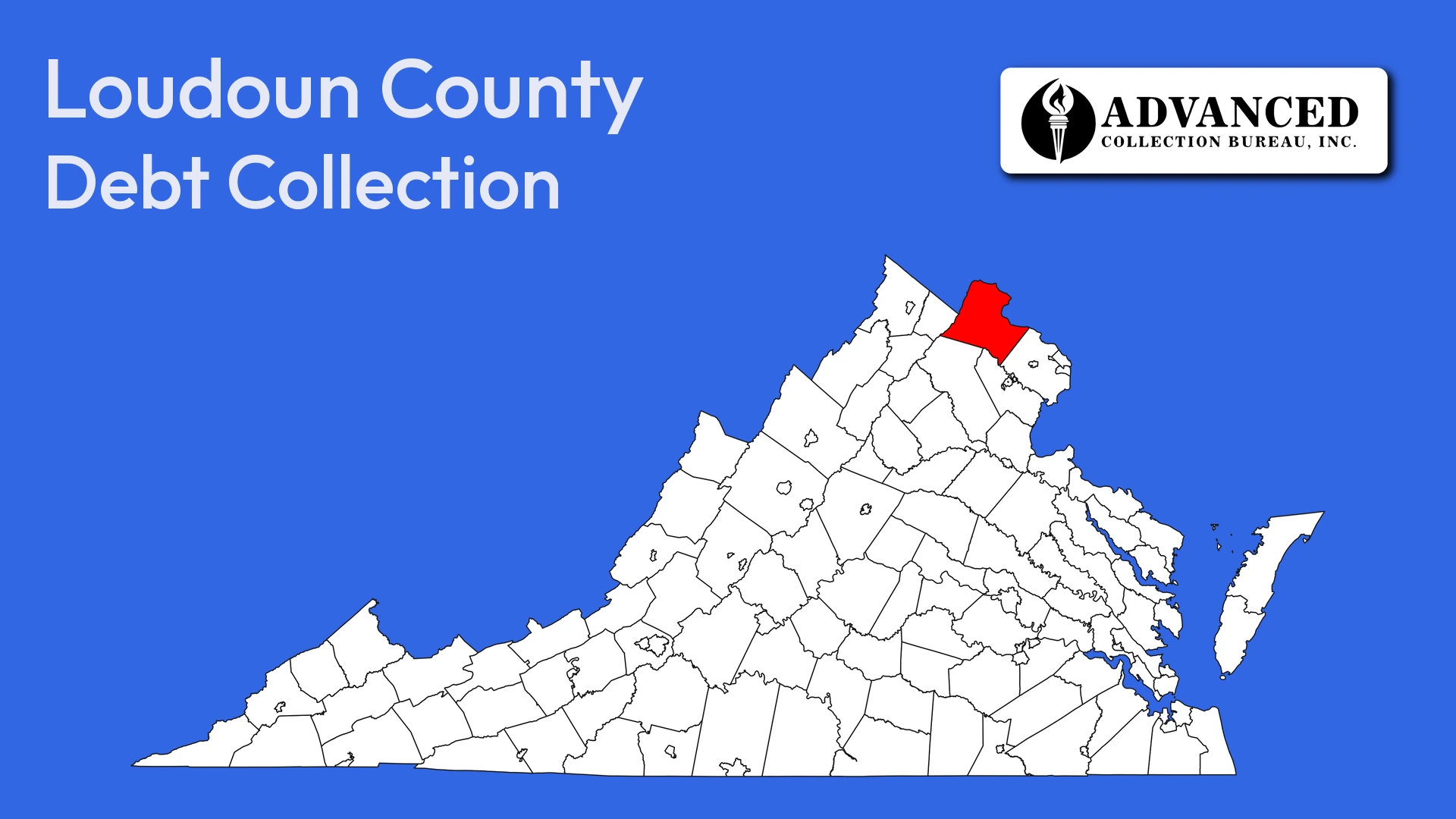 Map of Virginia highlighting Loudoun County