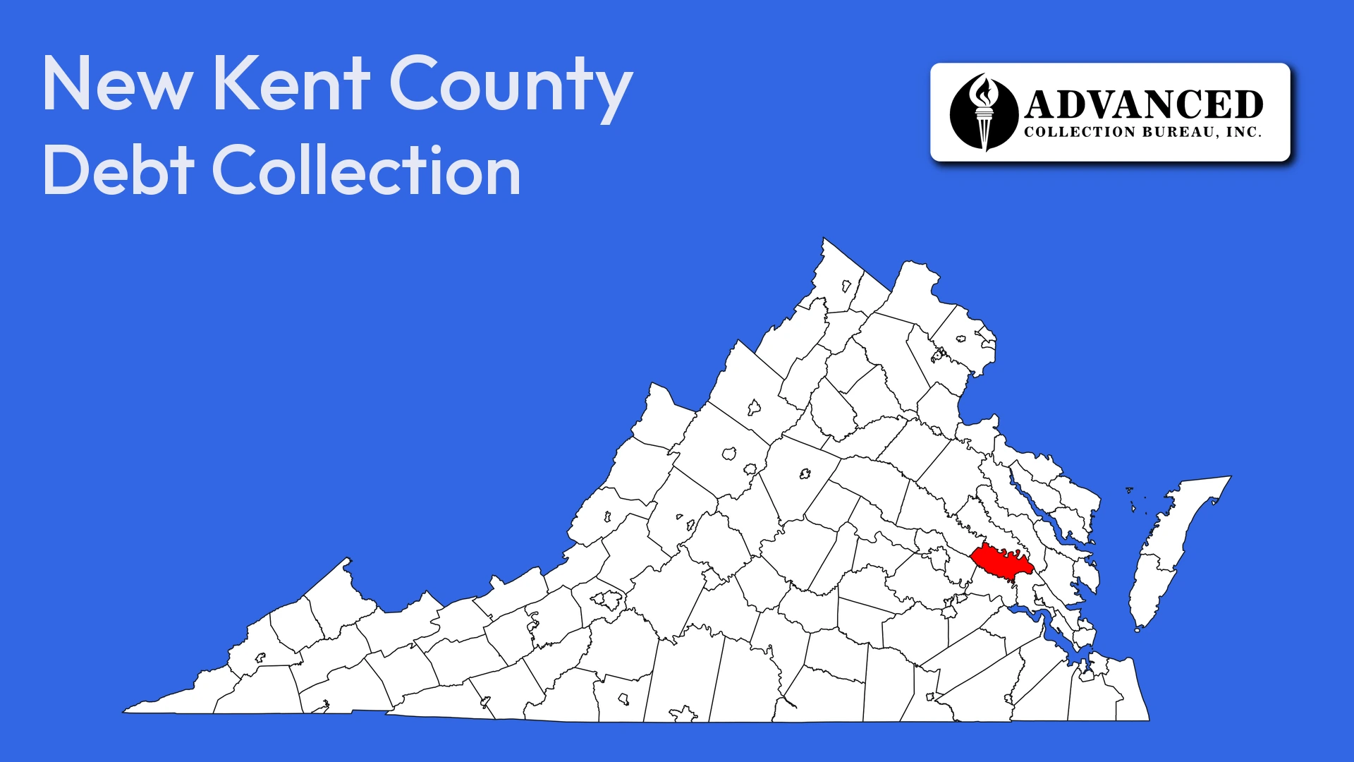 Map of Virginia highlighting New Kent County