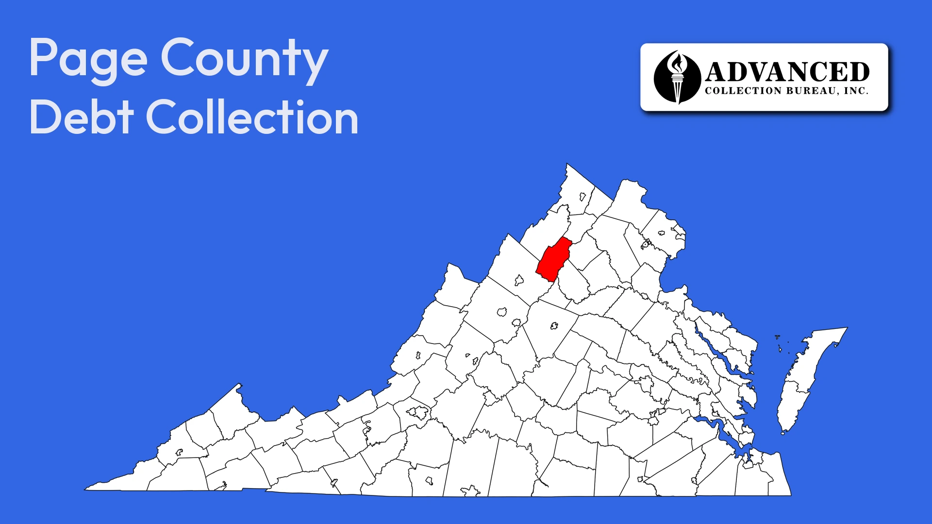 Map of Virginia highlighting Page County