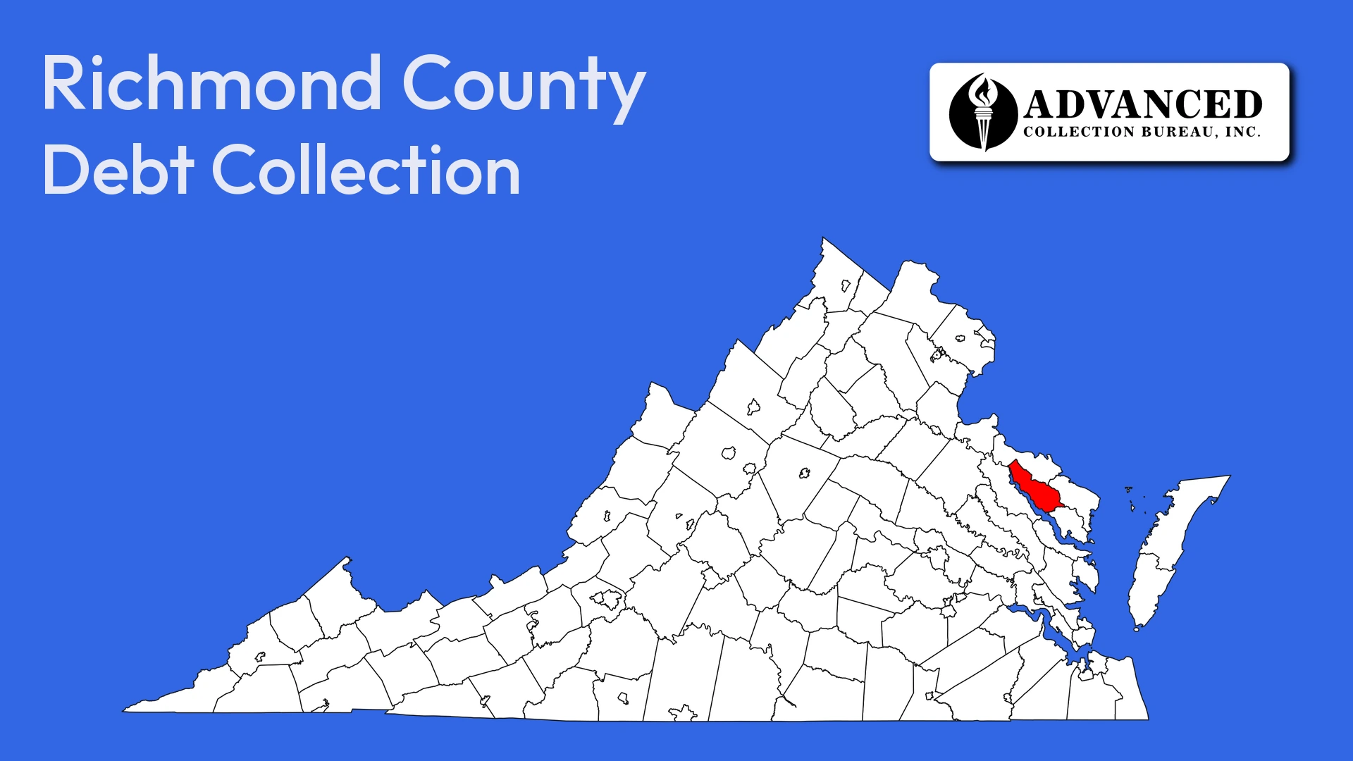 Map of Virginia highlighting Richmond County