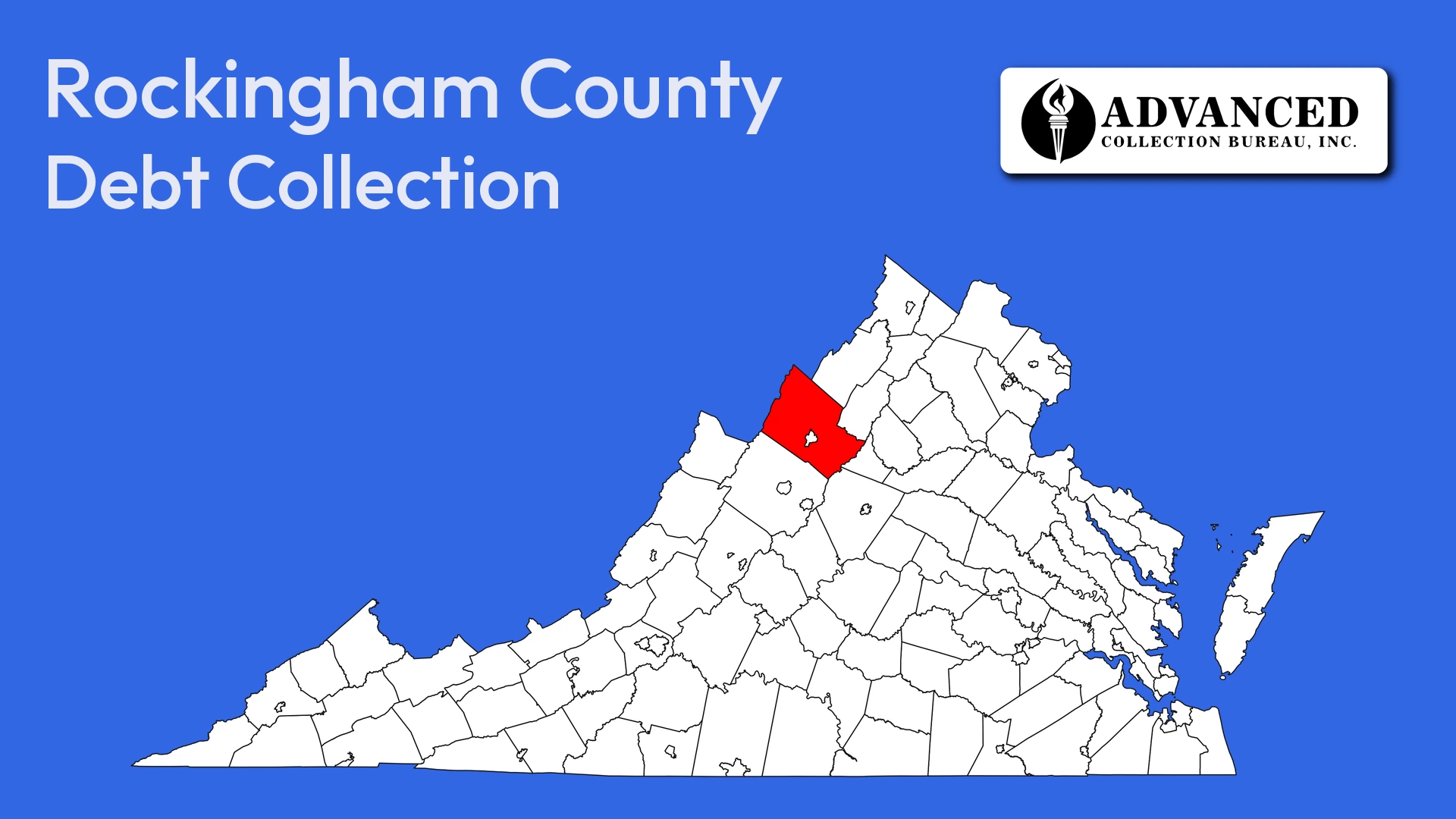 Map of Virginia highlighting Rockingham County