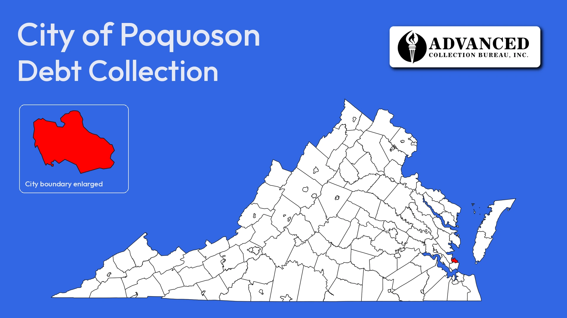 Map of Virginia highlighting Poquoson City