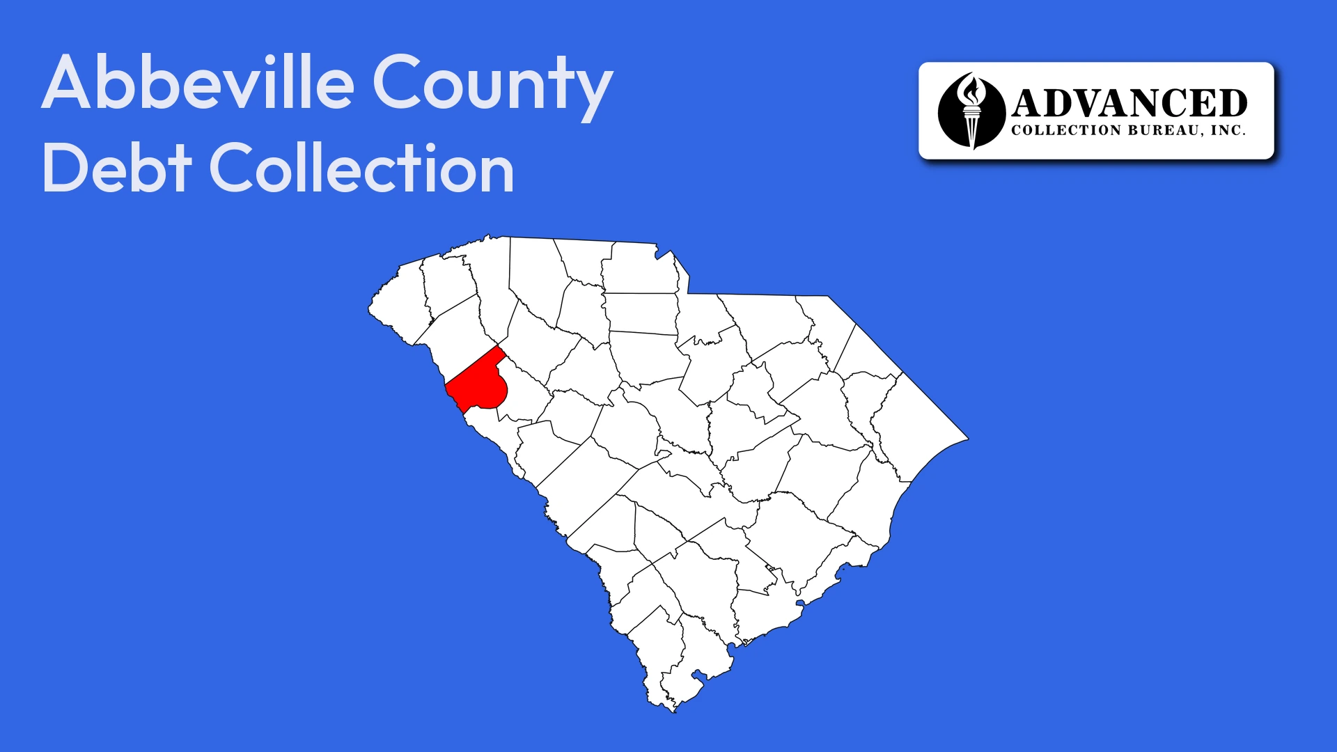 Map of South Carolina highlighting Abbeville County