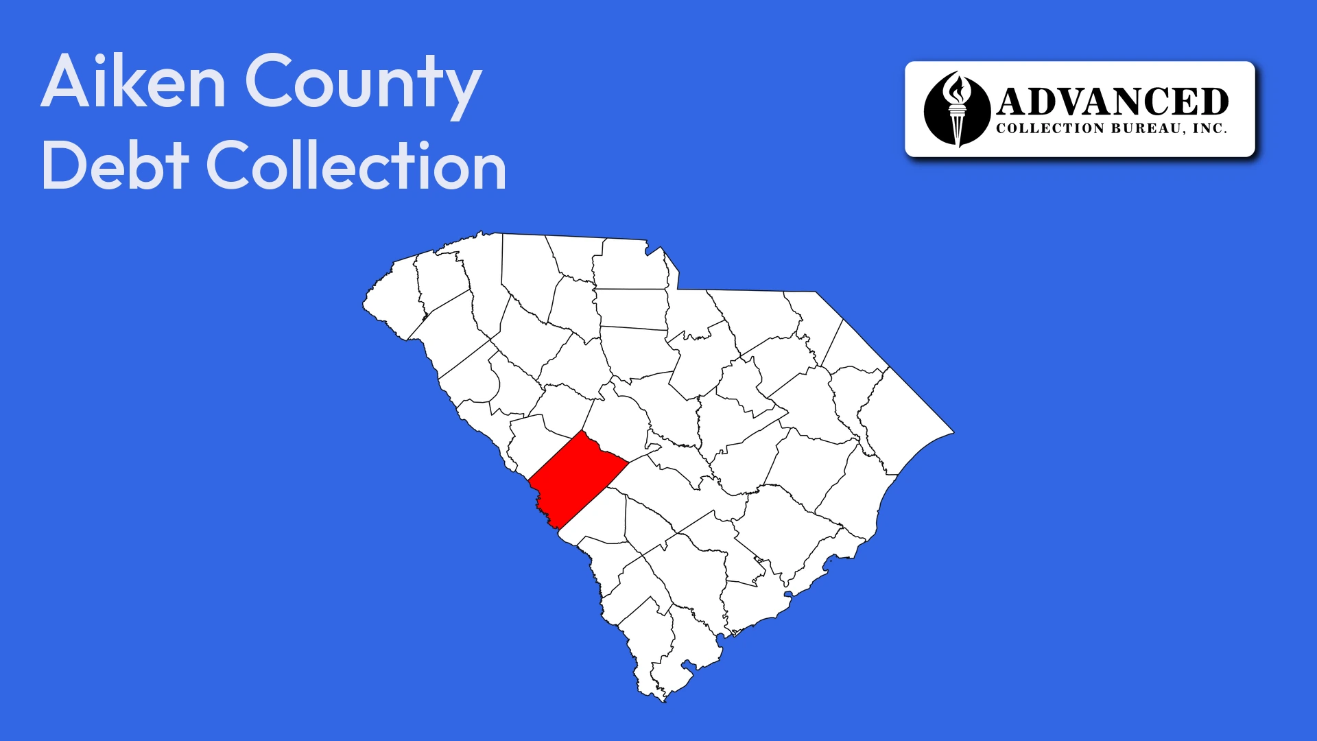 Map of South Carolina highlighting Aiken County