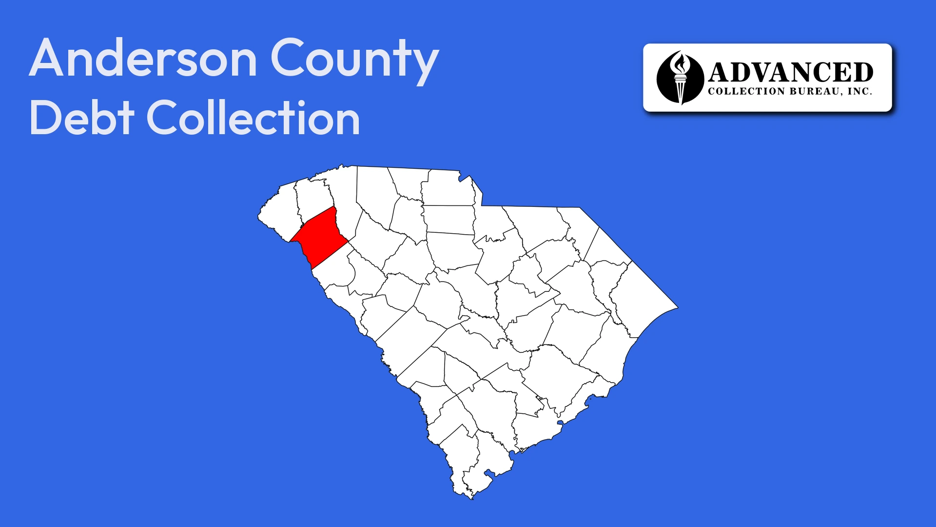 Map of South Carolina highlighting Anderson County