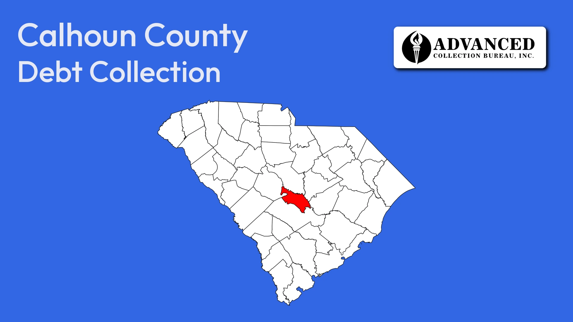Map of South Carolina highlighting Calhoun County