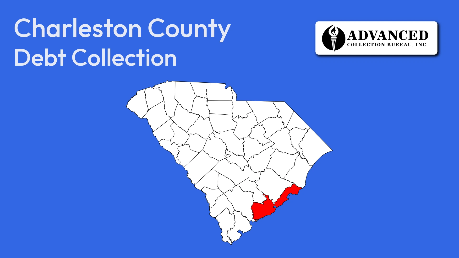 Map of South Carolina highlighting Charleston County