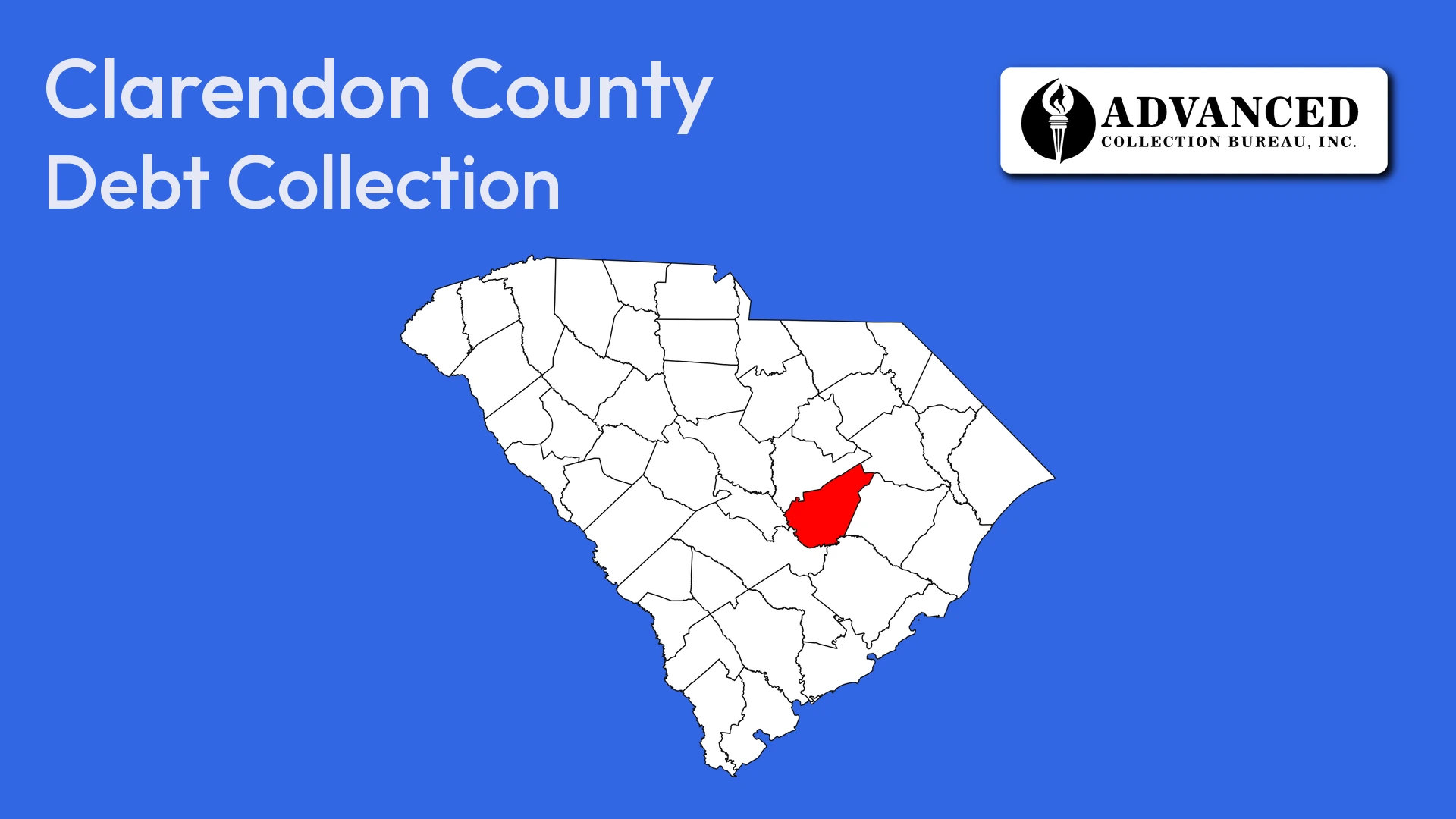 Map of South Carolina highlighting Clarendon County