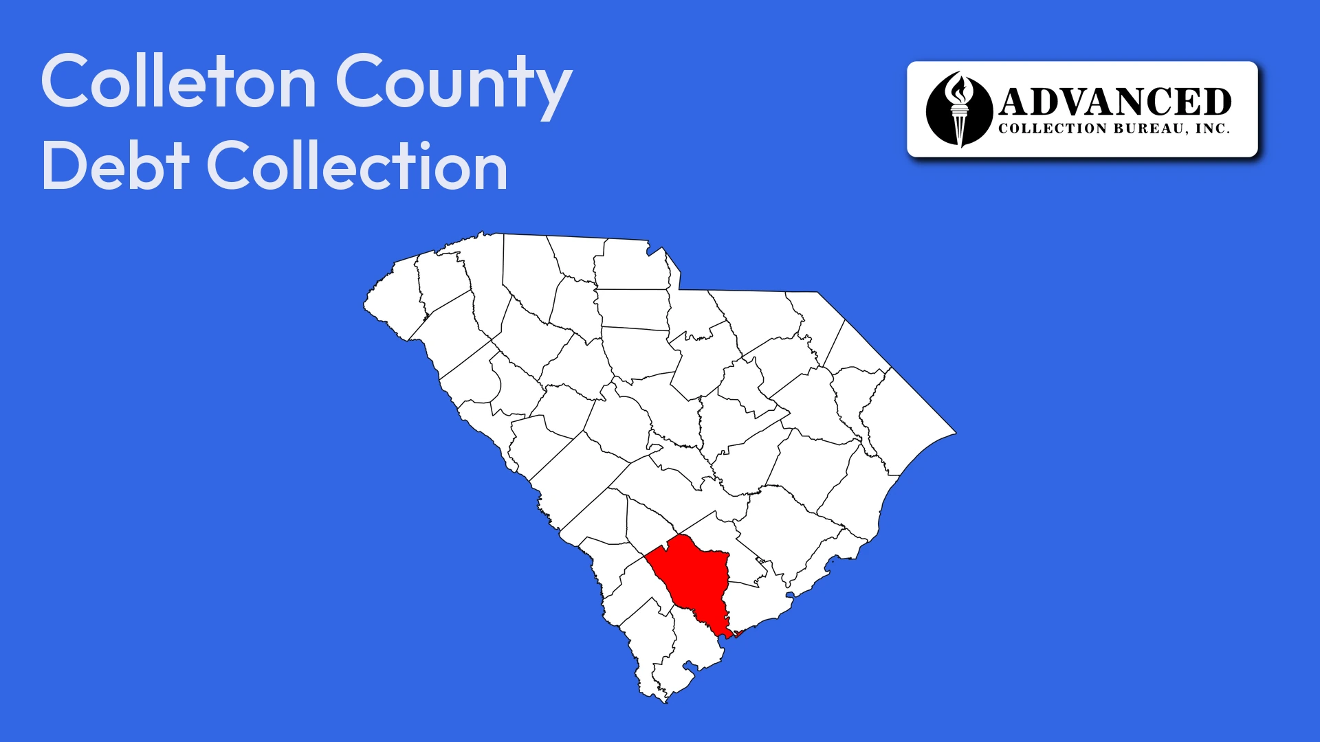 Map of South Carolina highlighting Colleton County