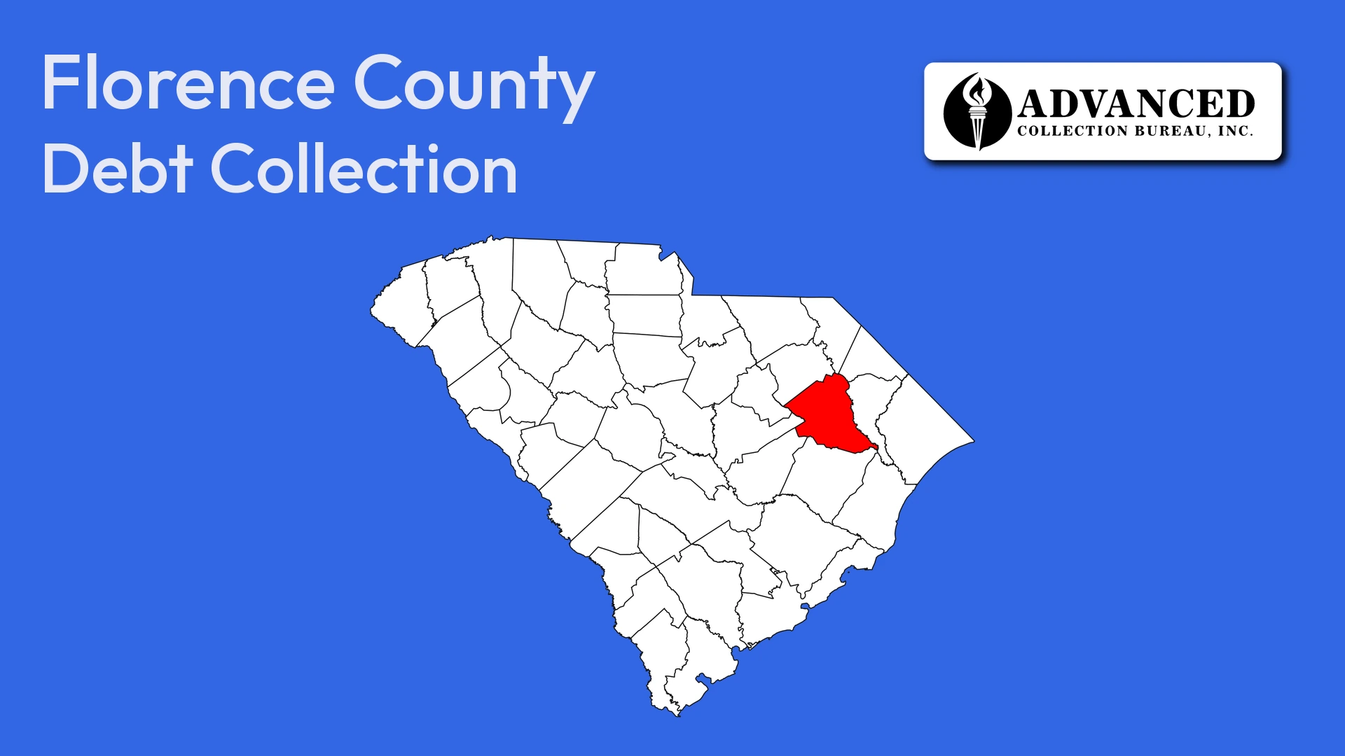 Map of South Carolina highlighting Florence County
