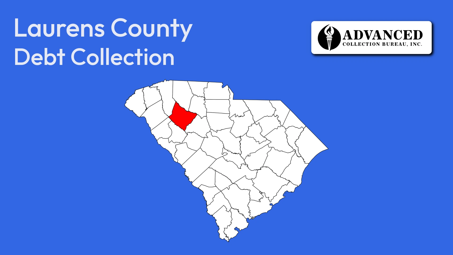 Map of South Carolina highlighting Laurens County