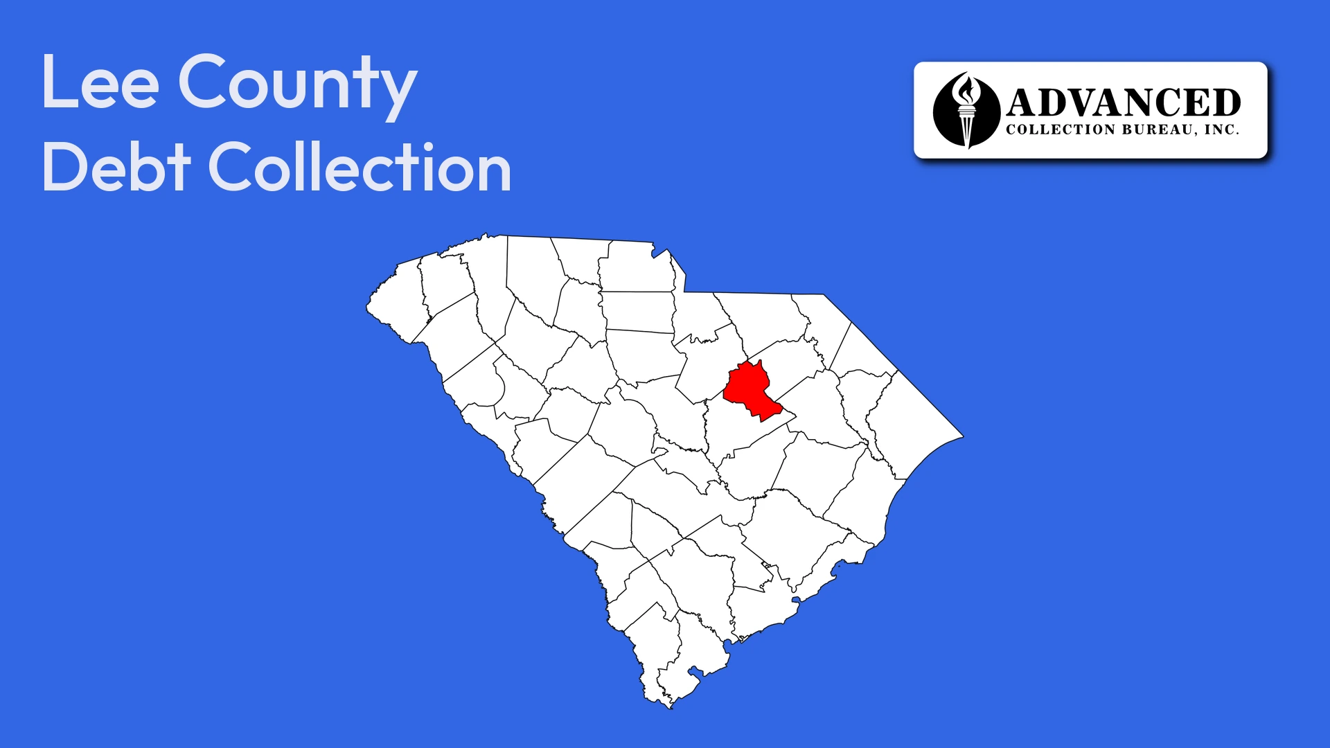 Map of South Carolina highlighting Lee County