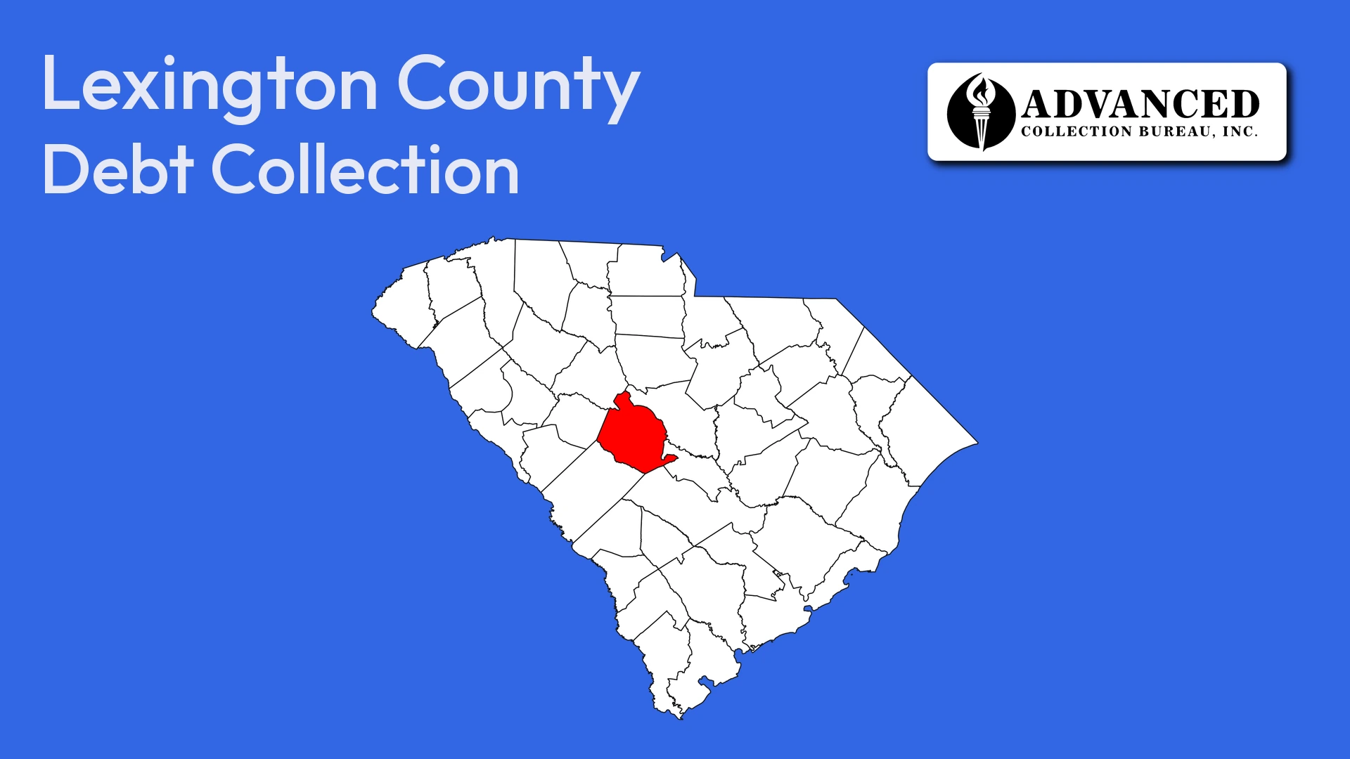 Map of South Carolina highlighting Lexington County
