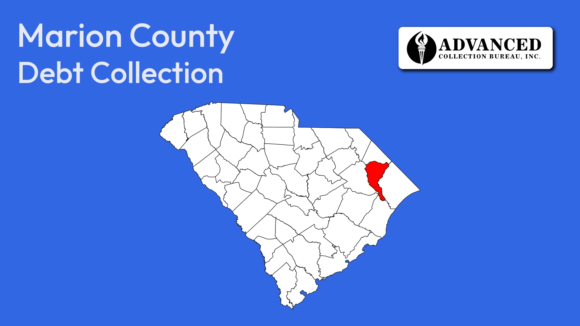 Map of South Carolina highlighting Marion County