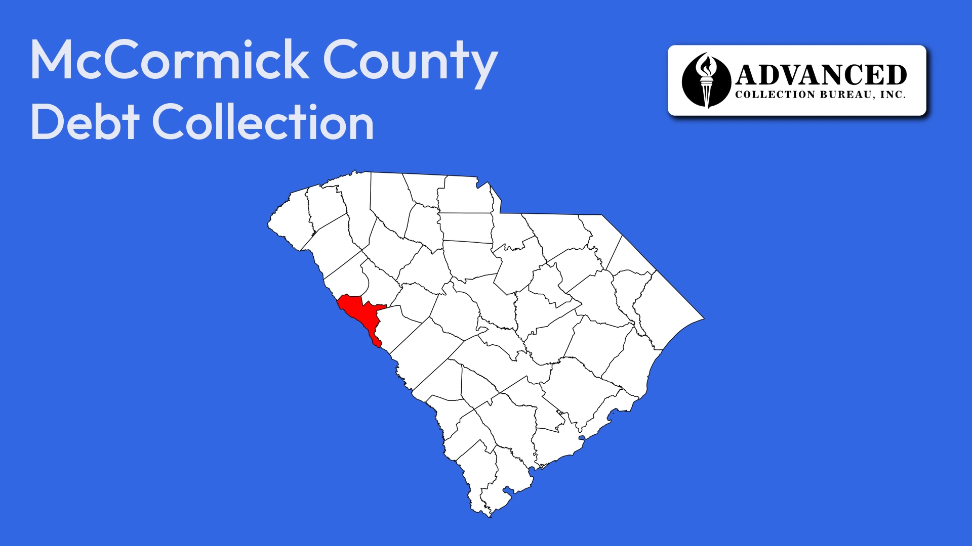 Map of South Carolina highlighting McCormick County