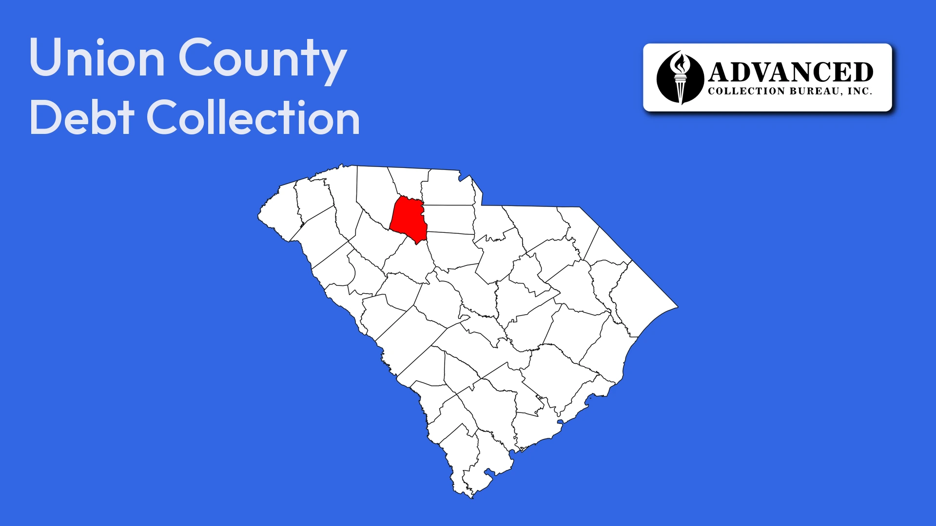 Map of South Carolina highlighting Union County