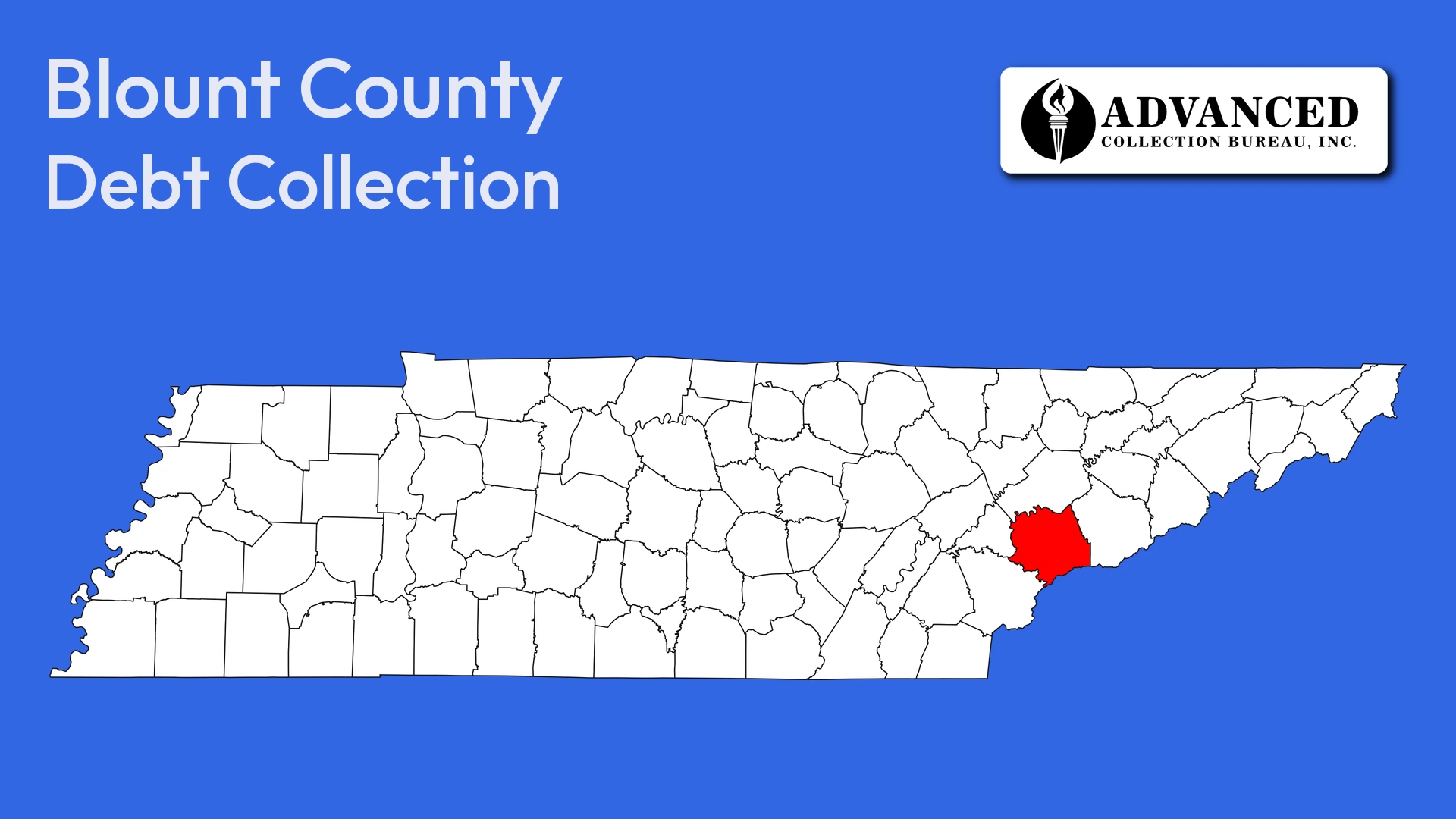 Map of Tennessee highlighting Blount County