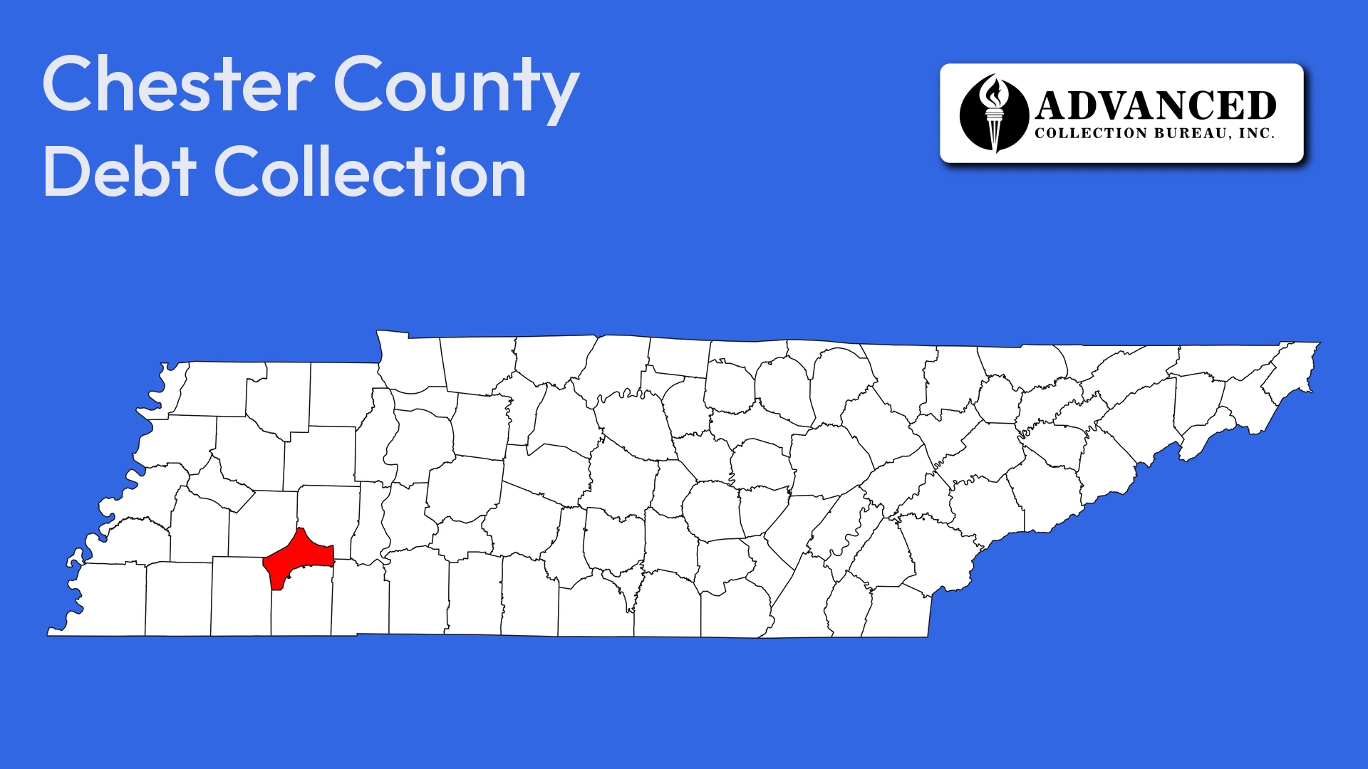 Map of Tennessee highlighting Chester County